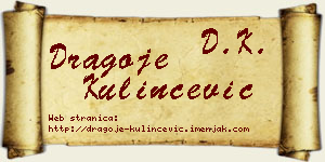 Dragoje Kulinčević vizit kartica